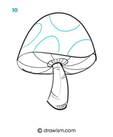 Make Lovely Stylized Fantasy Mushroom Drawings Step by Step